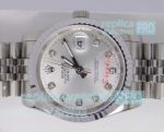 Replica Rolex Datejust Silver Diamond Dial SS Case Watch